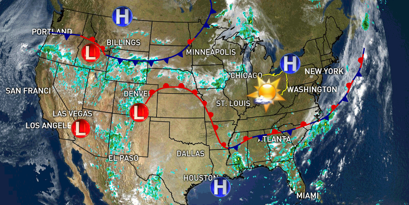 Weather across the nation for Friday