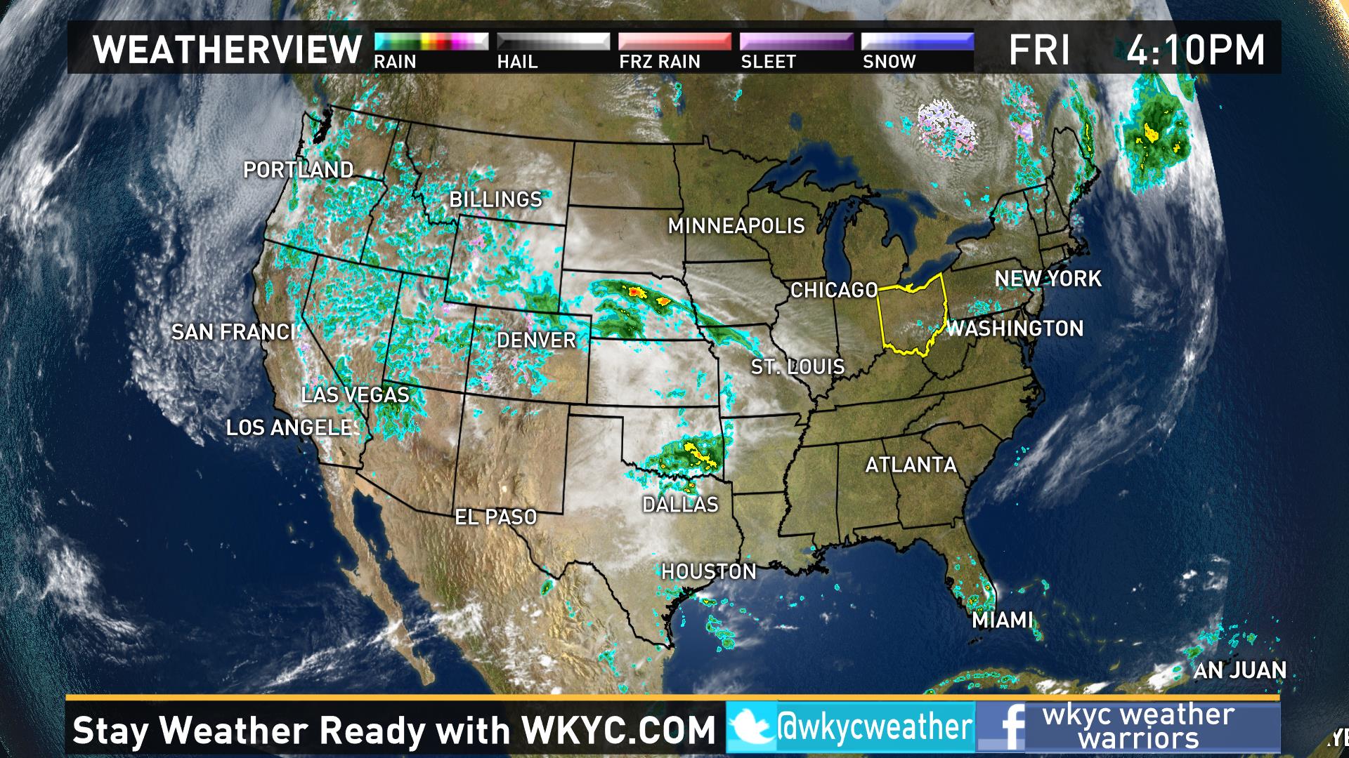 Weather Across The Nation On Friday 