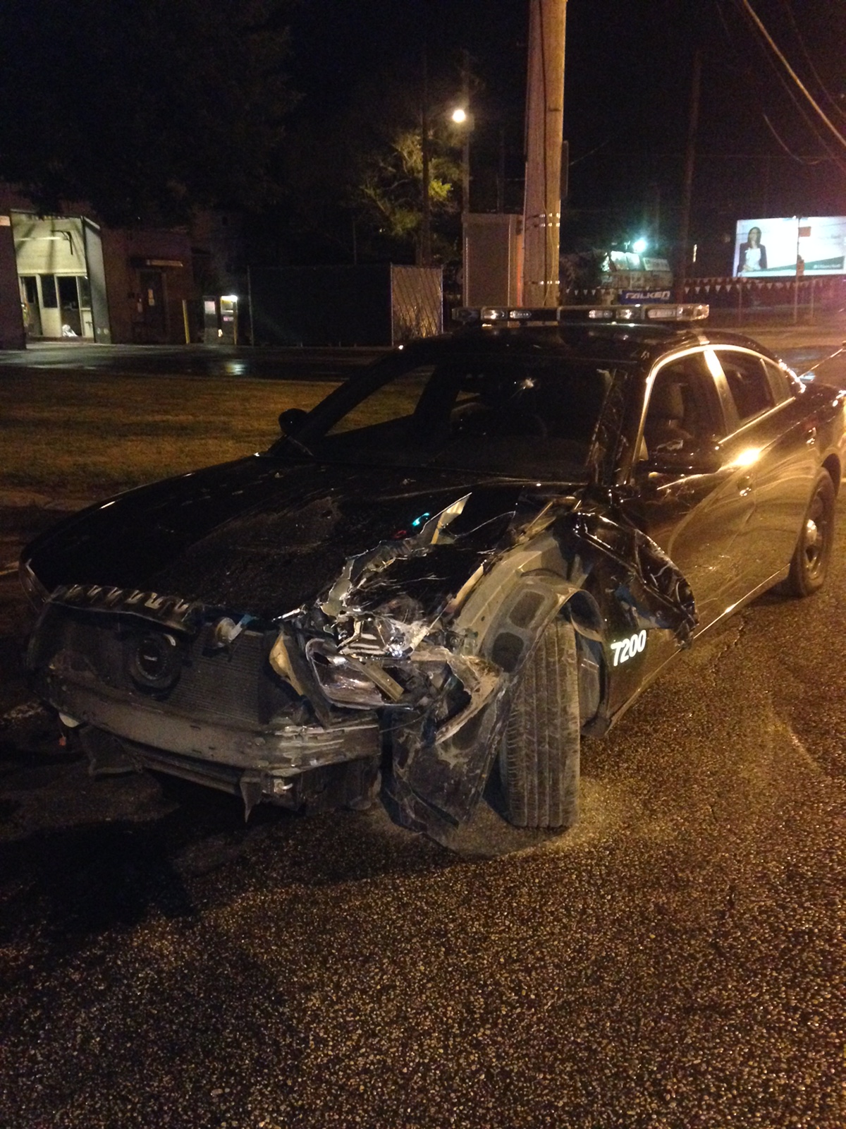 Cleveland Police zone car stolen, later crashed