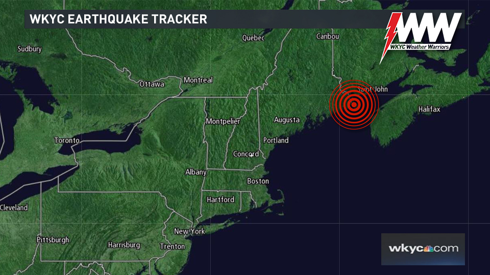 Small earthquake recorded off eastern Maine