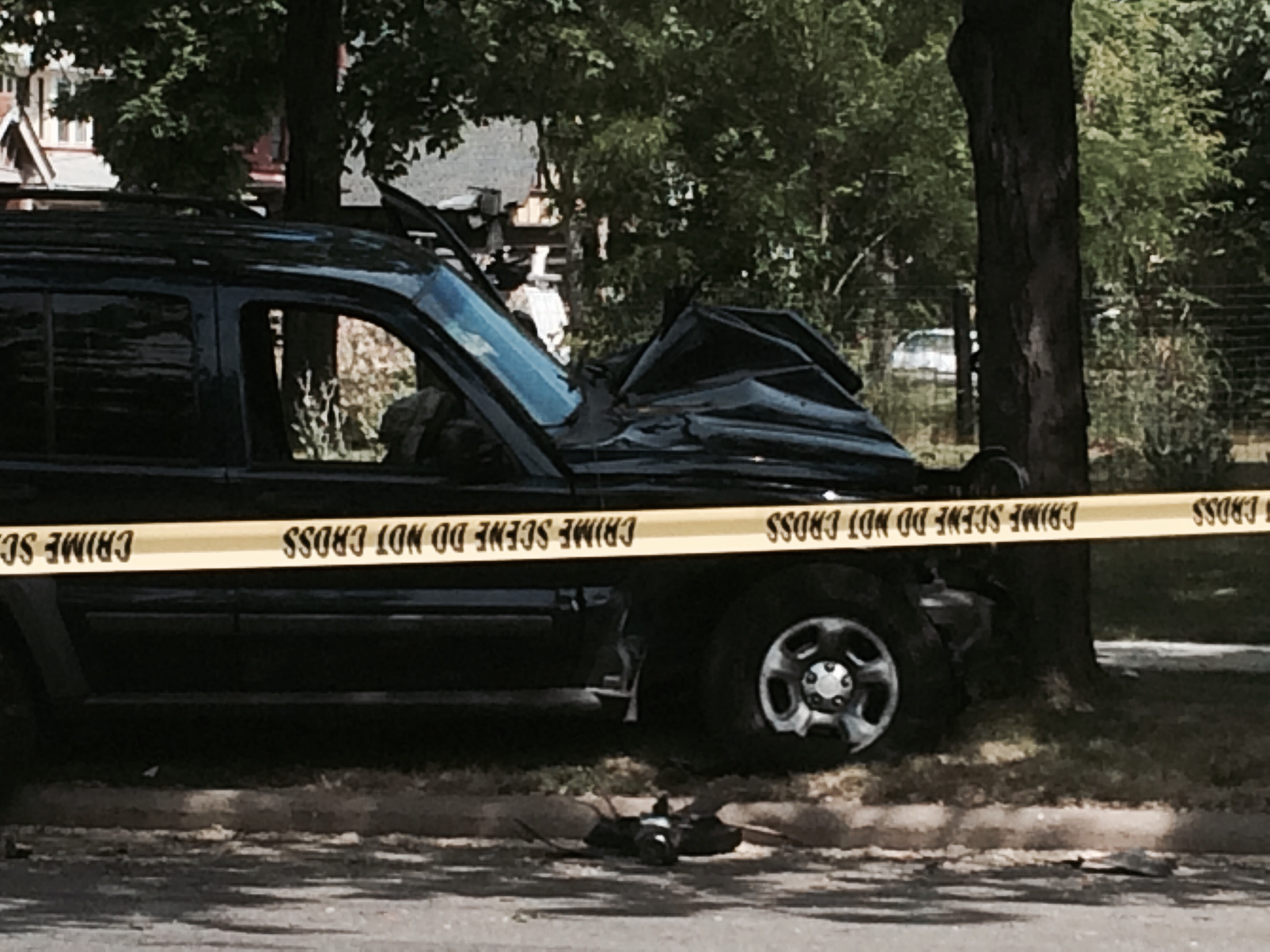 Stolen vehicle crashes into Cleveland Police car | wkyc.com