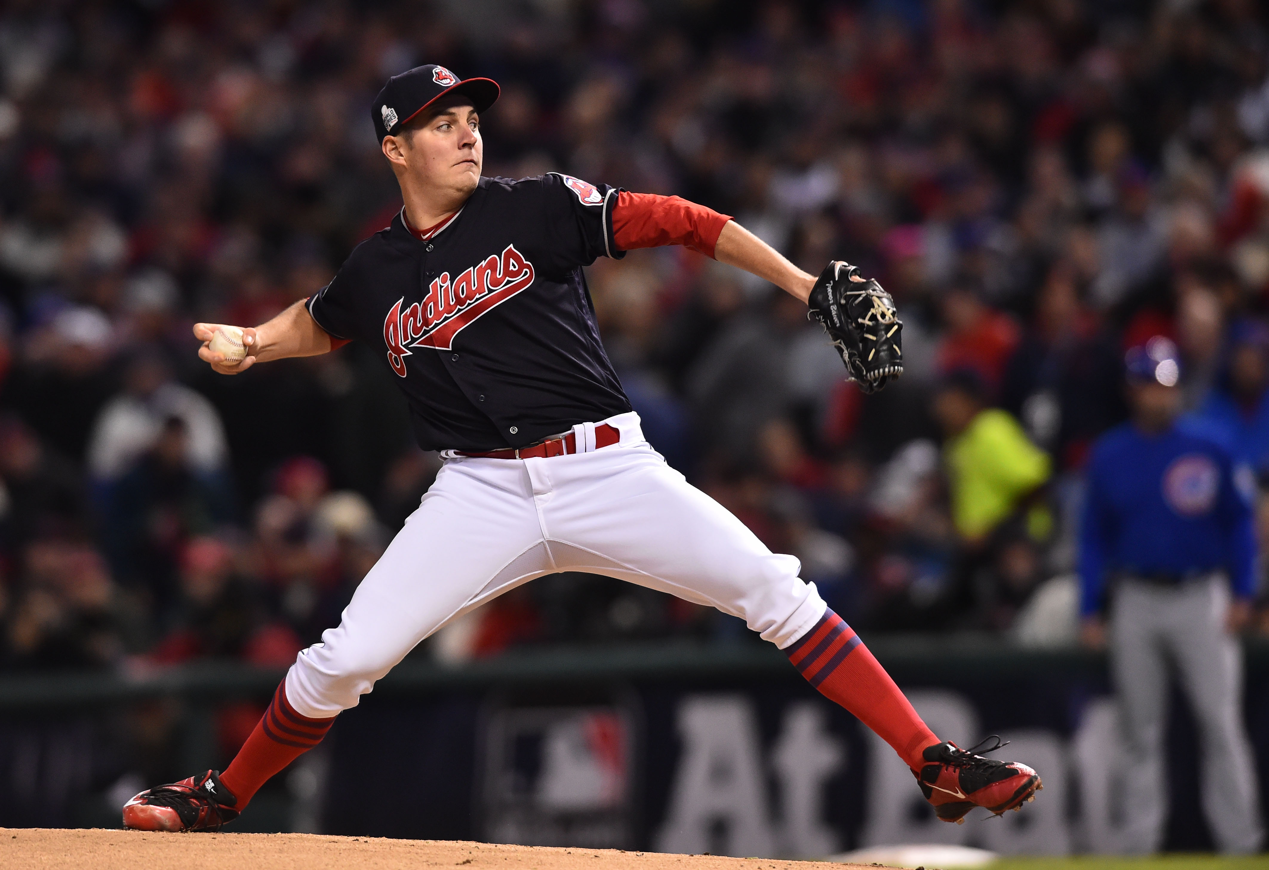 Trevor Bauer Game Used Jersey, 2016 World Series vs. Chicago Cubs