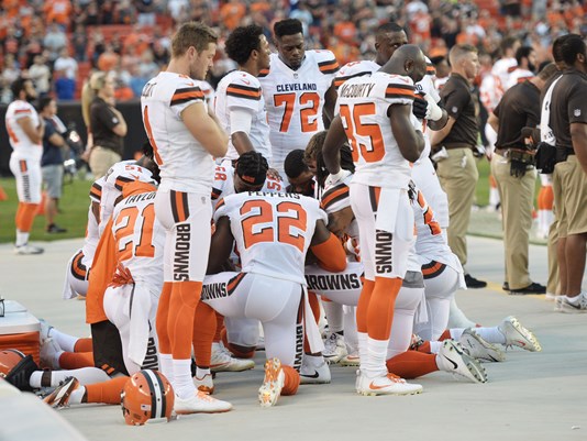 Cleveland police union backs out of Cleveland Browns opening day festivities; cites anthem protest