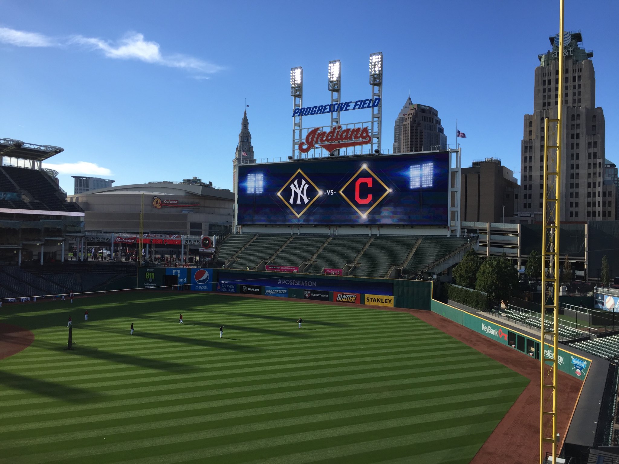 Download Cleveland Indians Progressive Field At Night Wallpaper