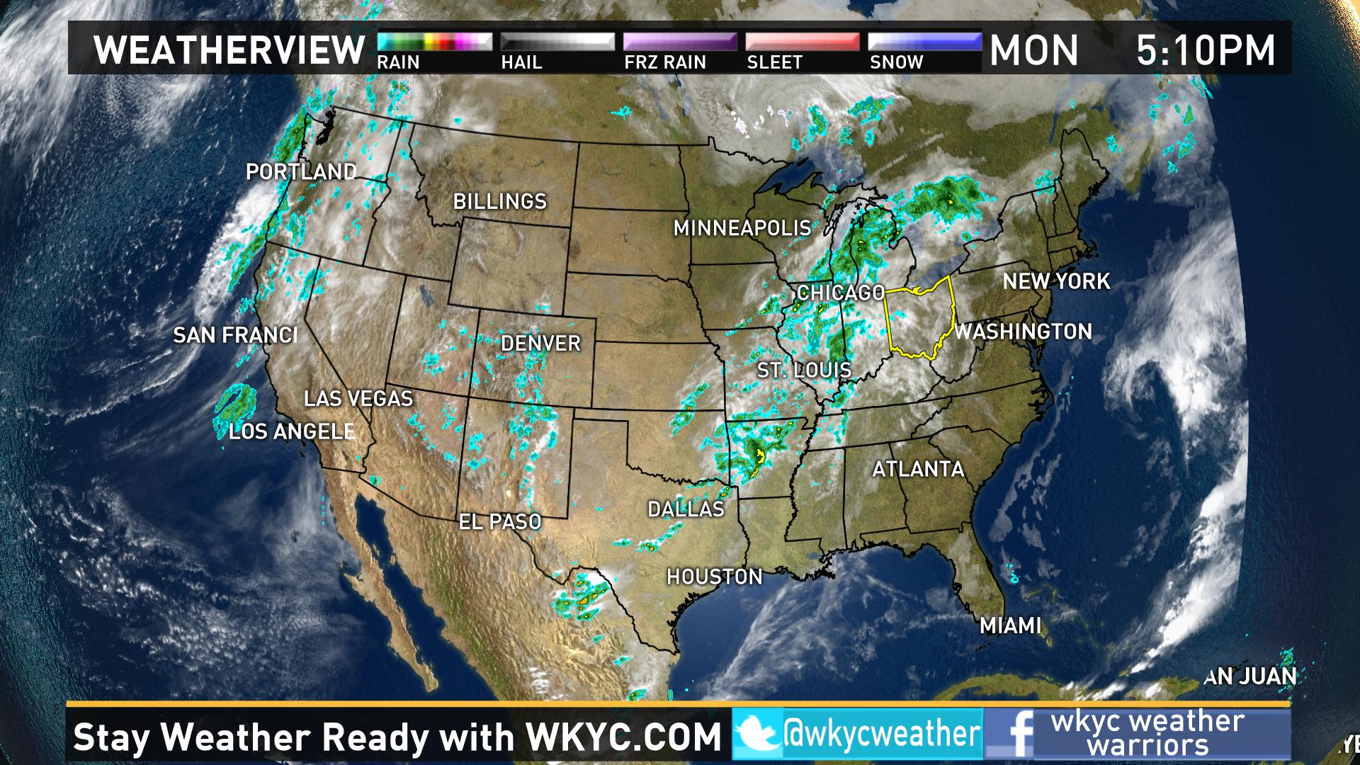 Weather across the nation for Monday | wkyc.com