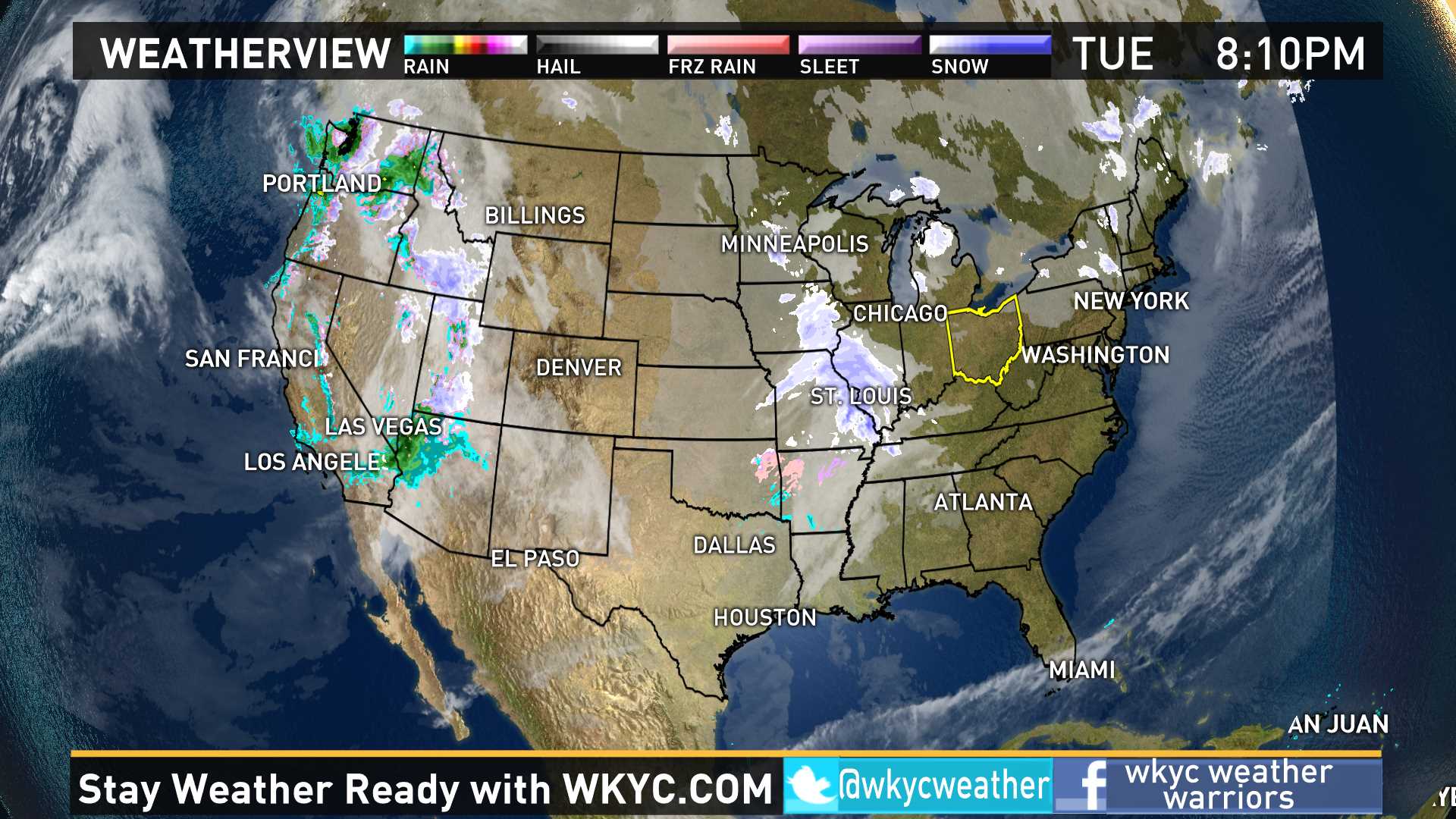 Weather across the nation on January 19, 2016 | wkyc.com